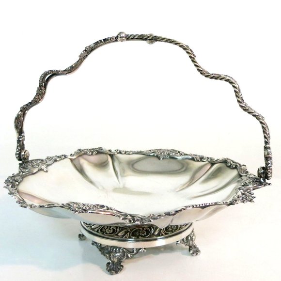 Antique - The Meridan Silver Plate Co. 01663 Bridal Basket - Silver Plate - Picture 3 of 14